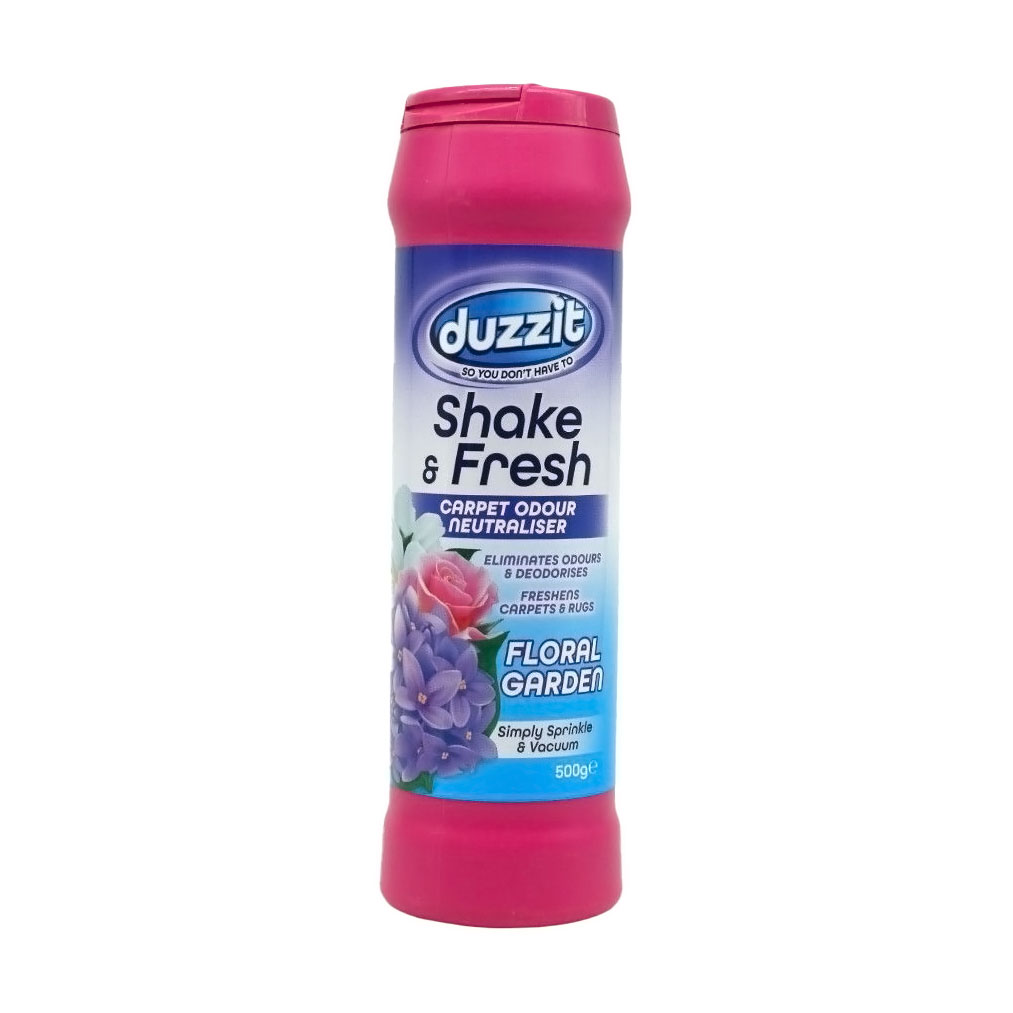 

Освіжувач для килимів з нейтралізацією запаху Duzzit Shake & Fresh Carpet Odour Neutraliser, Квітковий сад, 500 г