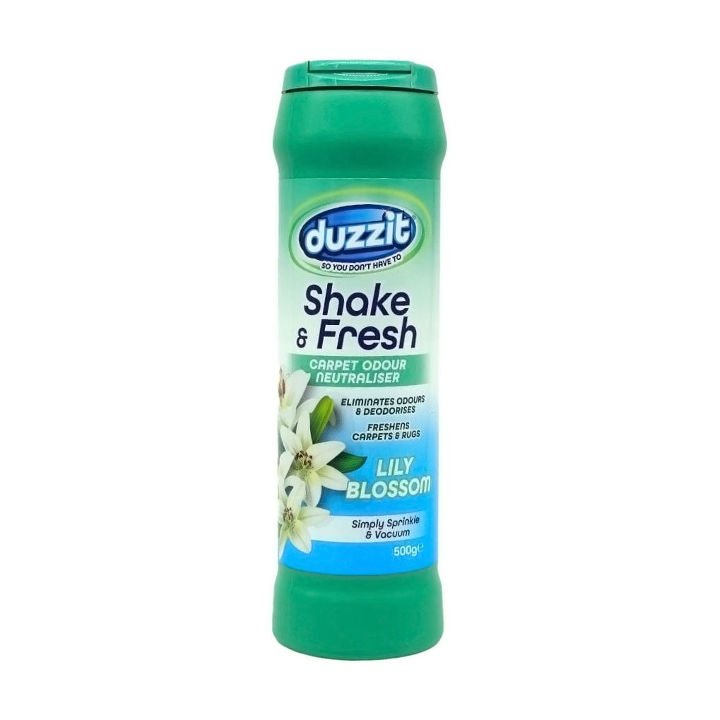 

Освіжувач для килимів з нейтралізацією запаху Duzzit Shake & Fresh Carpet Odour Neutraliser, Лілія, 500 г