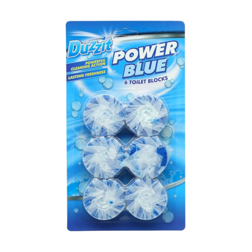 

Таблетки для зливного бачка Duzzit Power Blue, 6 шт