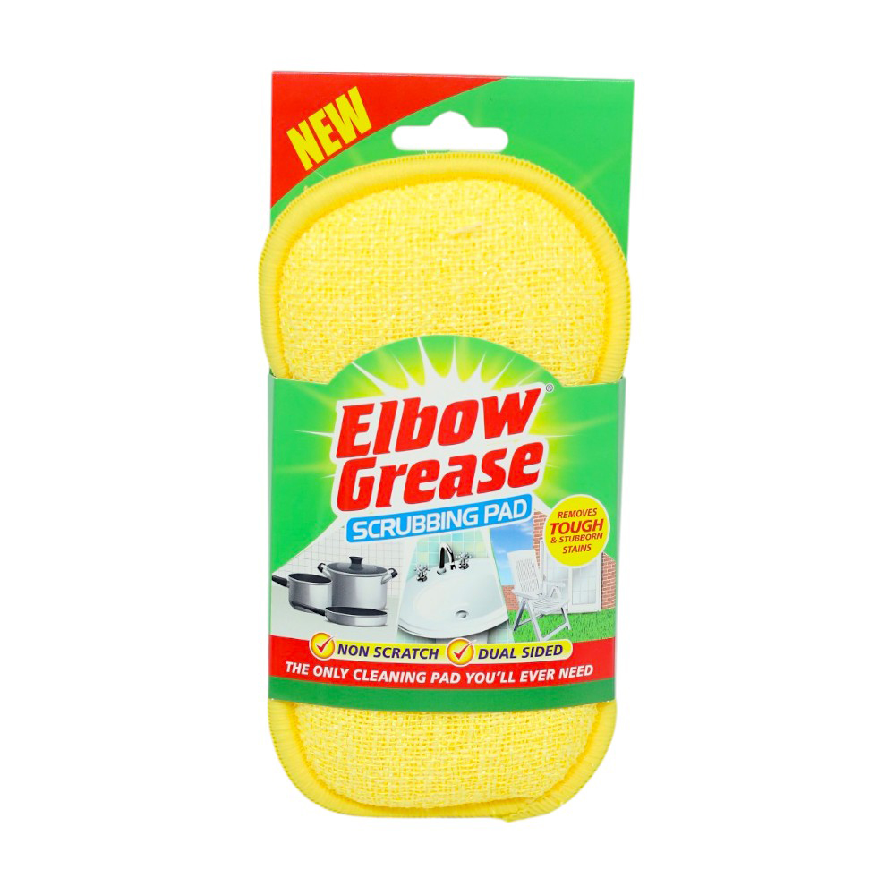 

Губка для чищення Elbow Grease Scrubbing Pad абразивна, жовта, 1 шт
