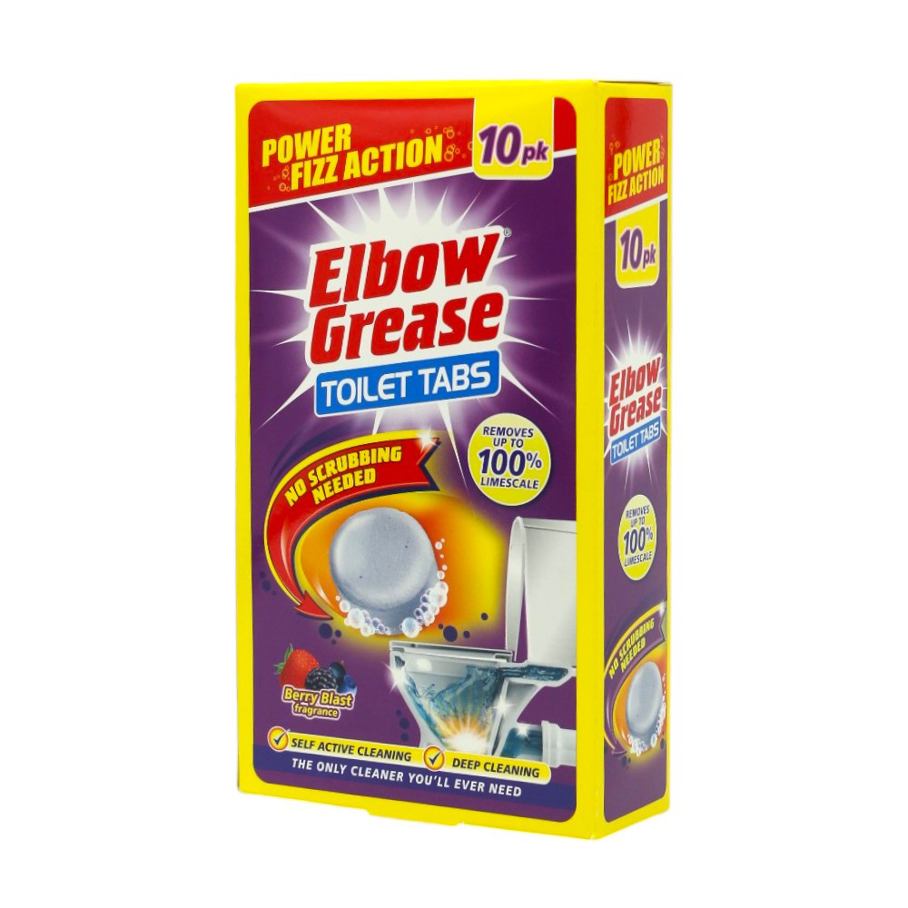 

Уцінка! Таблетки для чищення унітазу Elbow Grease Toilet Tabs Ягідний вибух, 10*30 г