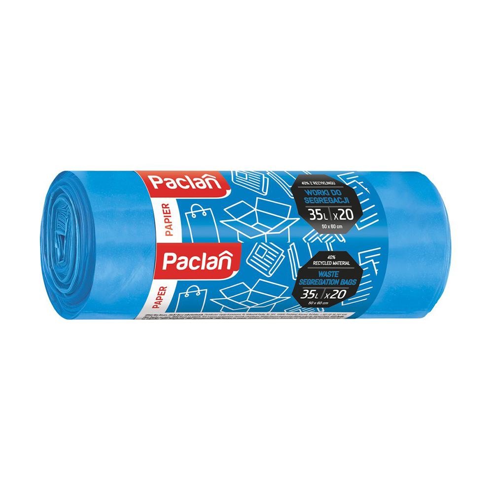 

Мішки для сегрегації Paclan Папір, 35 л, 50*60 см, 20 шт