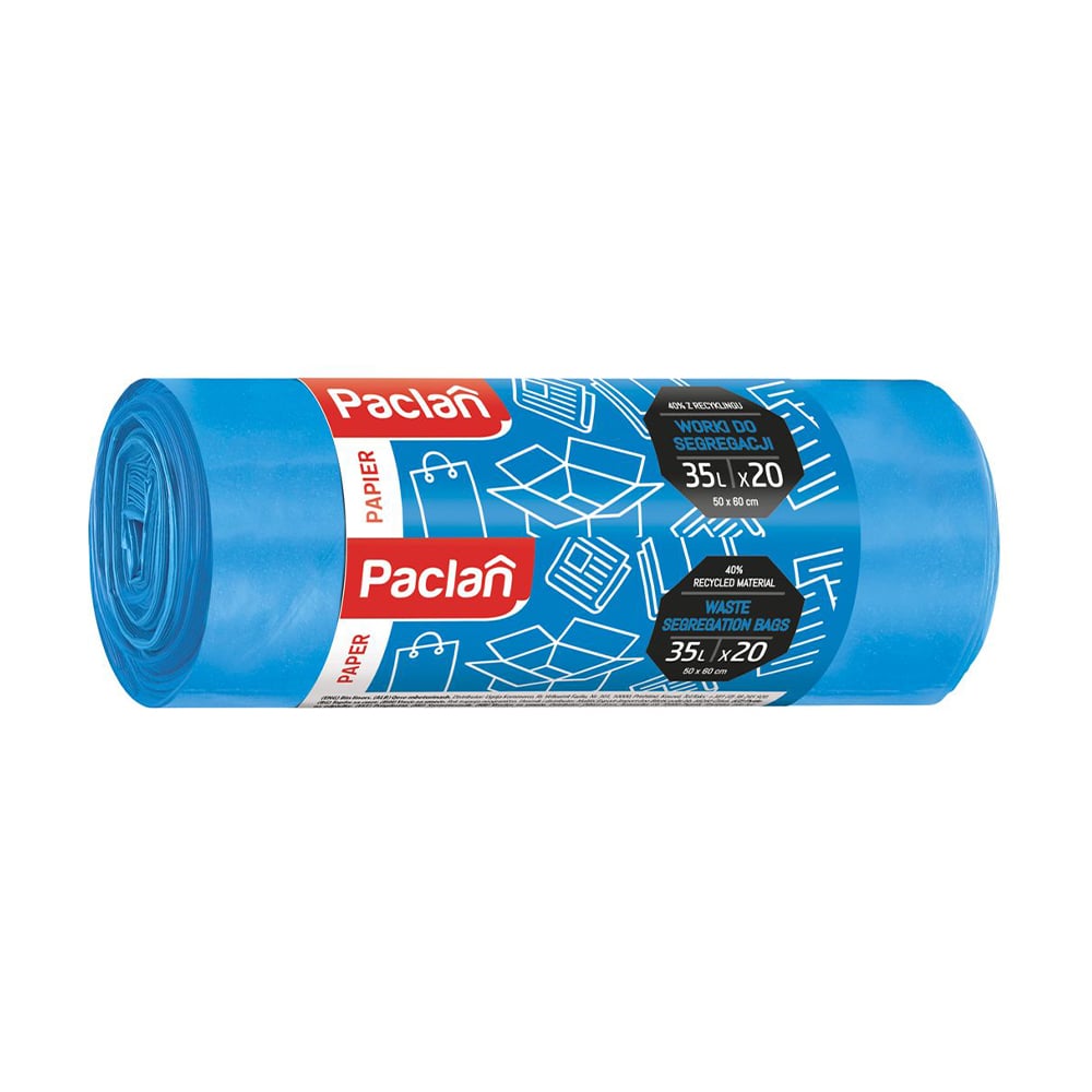 

Мішки для сегрегації Paclan Папір, 35 л, 50*60 см, 20 шт