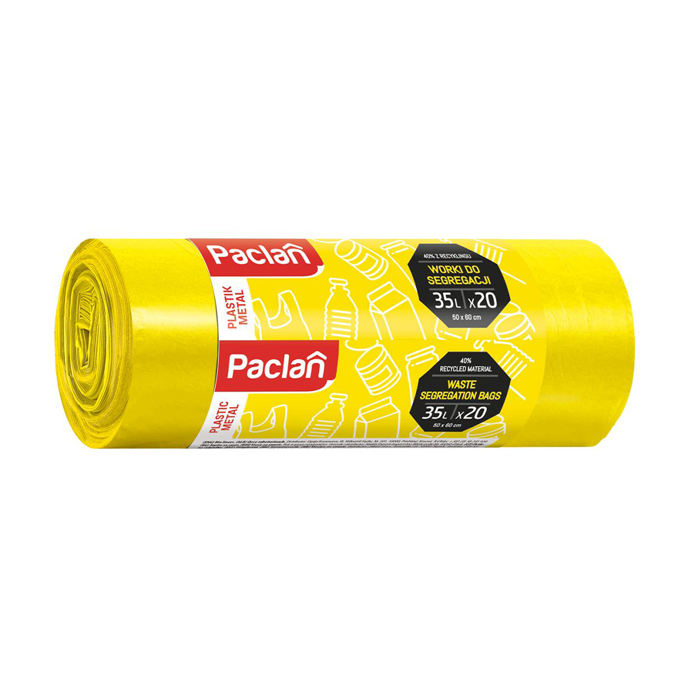 

Мішки для сегрегації Paclan Пластик, 35 л, 50*60 см, 20 шт