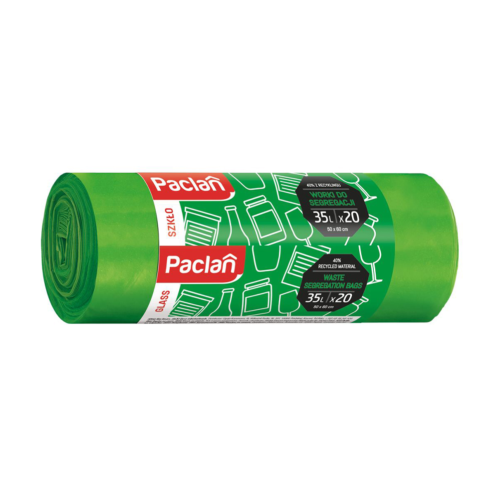 

Мішки для сегрегації Paclan Скло, 35 л, 50*60 см, 20 шт
