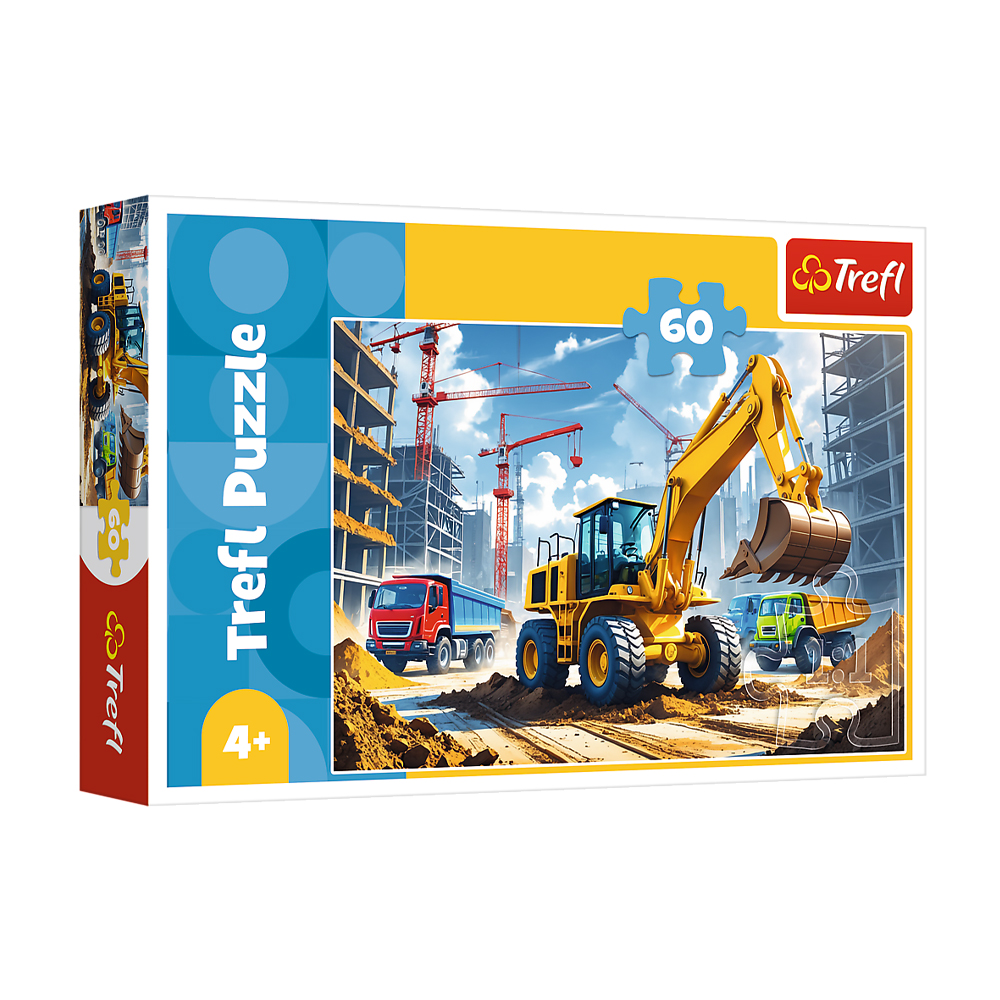 

Пазли Trefl Екскаватор-навантажувач трактор, від 4 років, 60 елементів (17406)