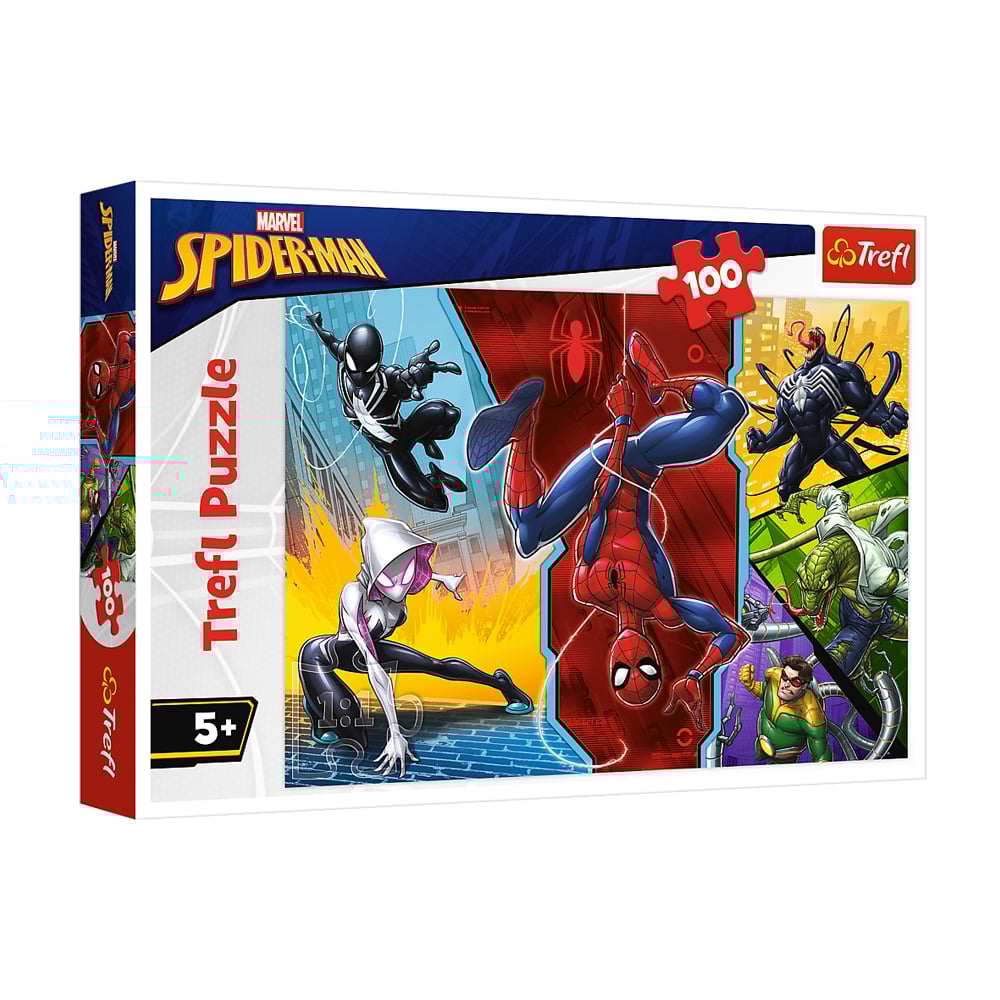 

Пазли Trefl Marvel Spider-Man Догори ногами, від 5 років, 100 елементів (16347)
