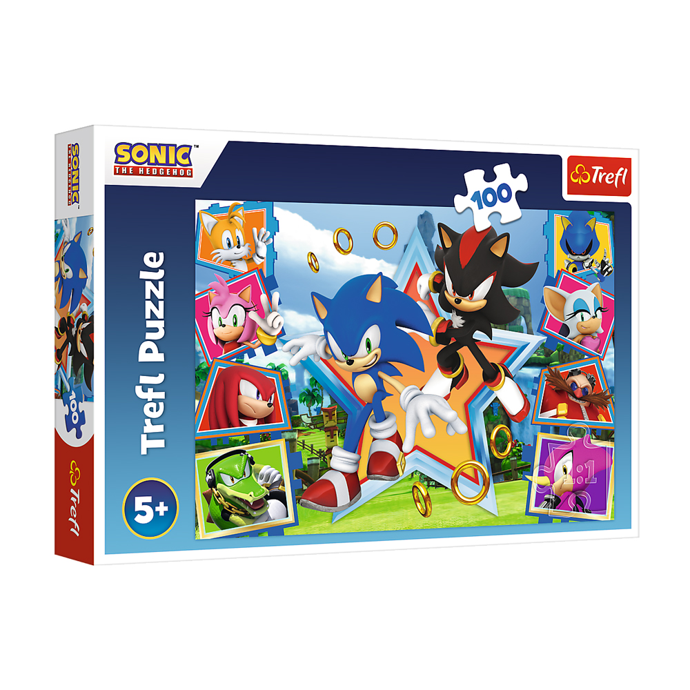 

Пазли Trefl Sonic Зустрічайте Соніка, від 5 років, 100 елементів (16465)