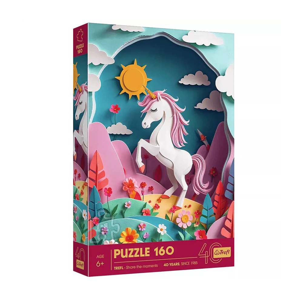 

Пазли Trefl 40-річний ювілей Мистецтво з паперу: єдиноріг, від 6 років, 160 елементів (40047)