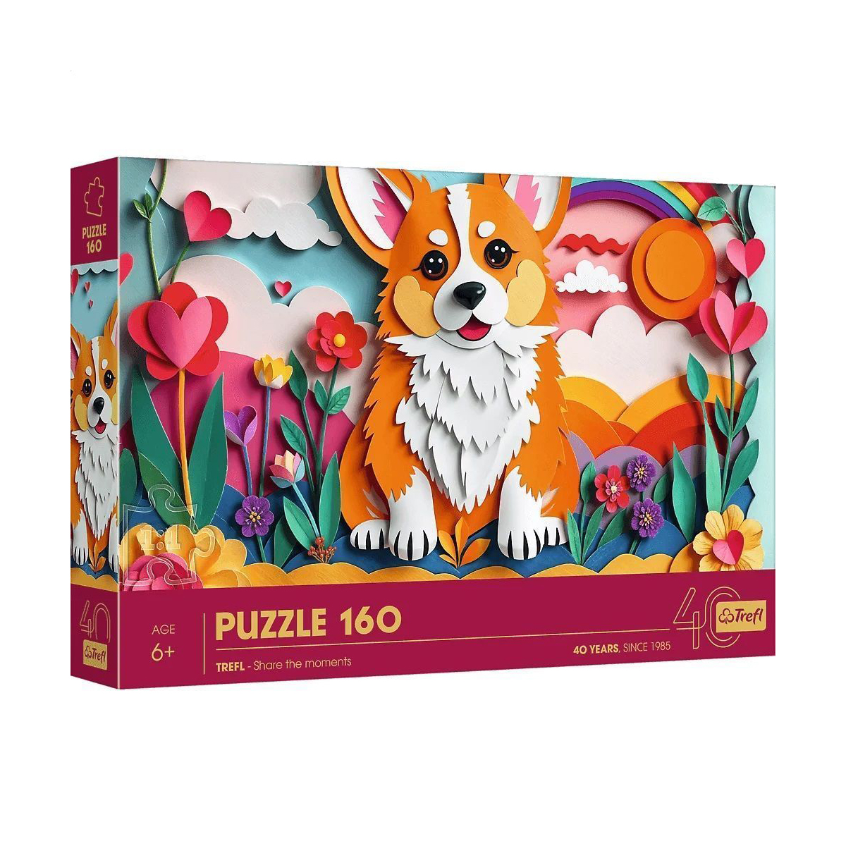 

Пазли Trefl 40-річний ювілей Мистецтво з паперу: песик, від 6 років, 160 елементів (40050)