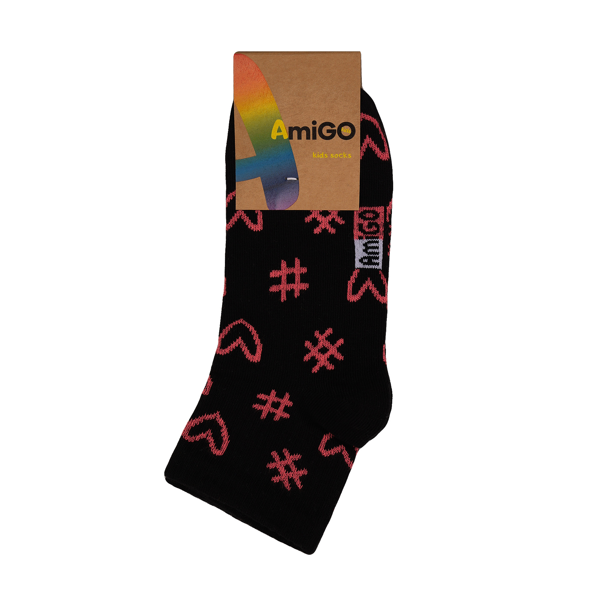 

Шкарпетки дитячі AmiGО хештег, розмір 22-24