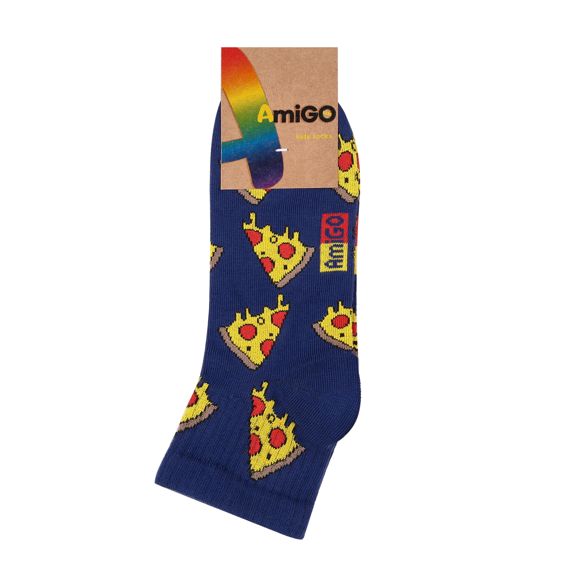 

Дитячі шкарпетки AmiGО Піца, сині, розмір 22-24
