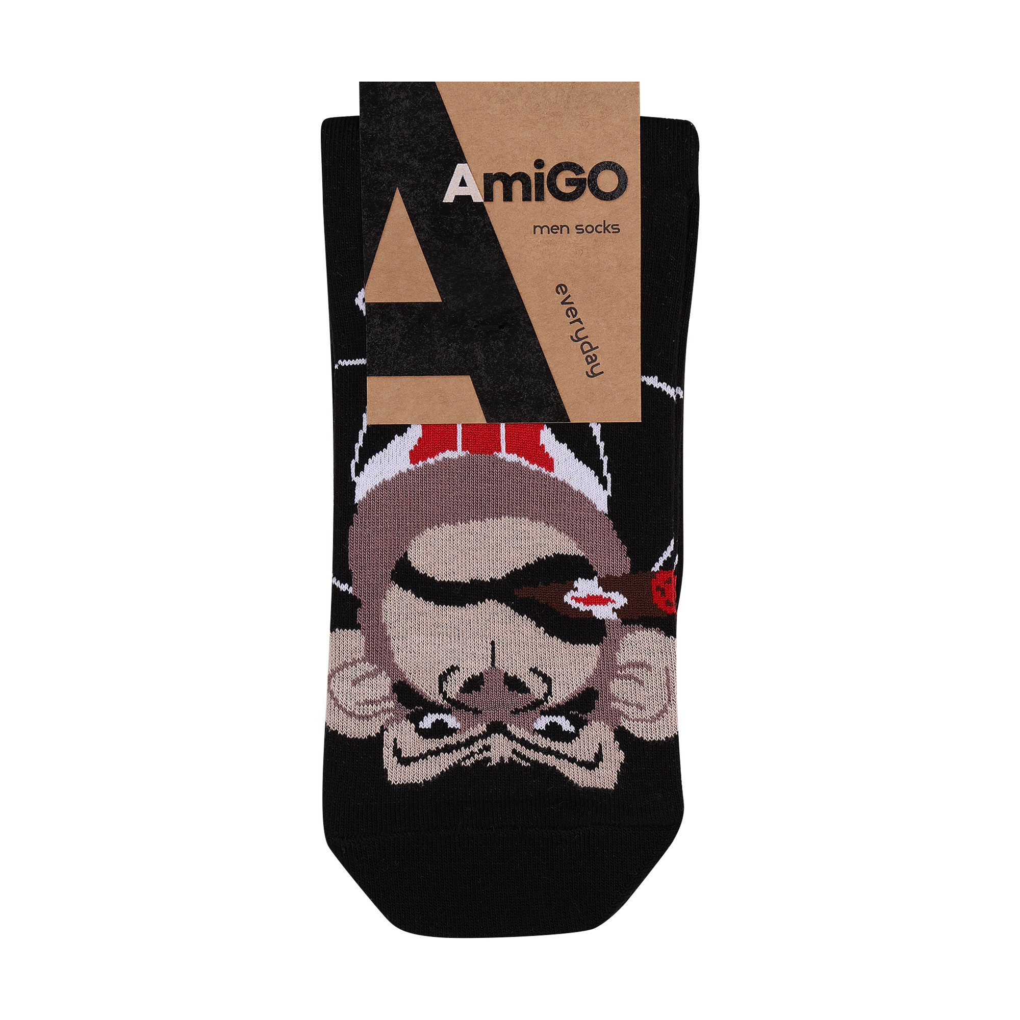 

Шкарпетки чоловічі AmiGO Горила, чорні, розмір 25