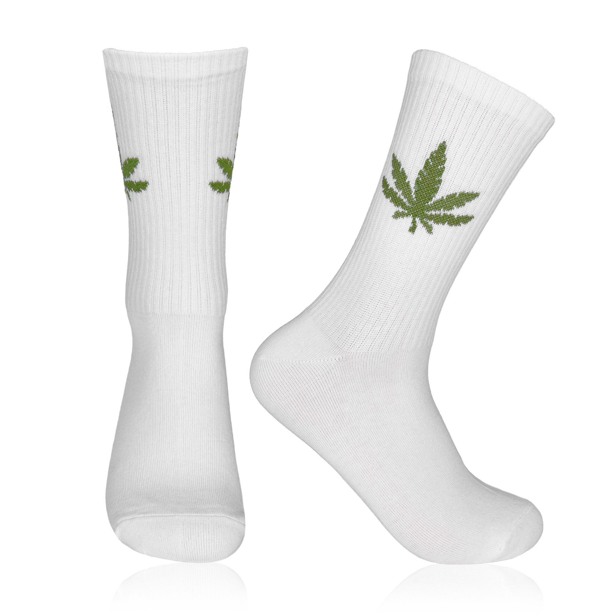 

Шкарпетки чоловічі AmiGO високі, спортивні, білі з коноплею, розмір 29