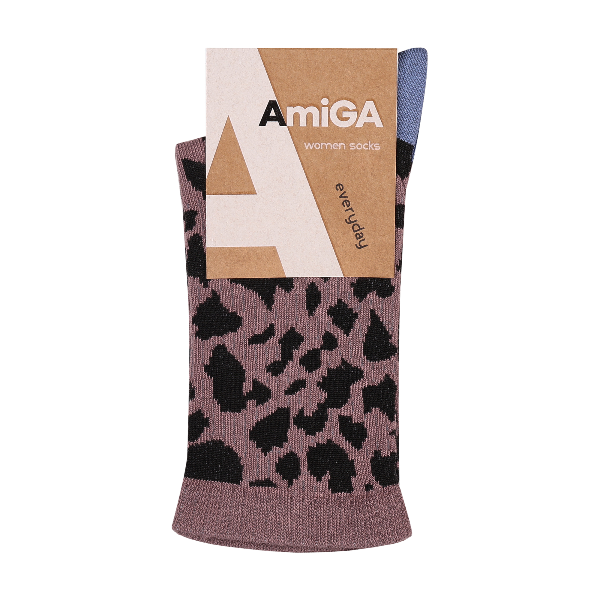 

Шкарпетки жіночі AmiGA високі, спорт, леопард малий, розмір 23-25