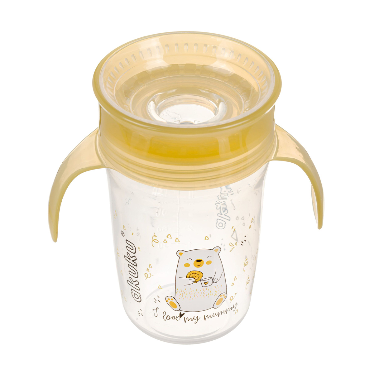 

Чашка-непроливайка Akuku 360° з ручками, 240 мл, від 9 місяців (A0670)