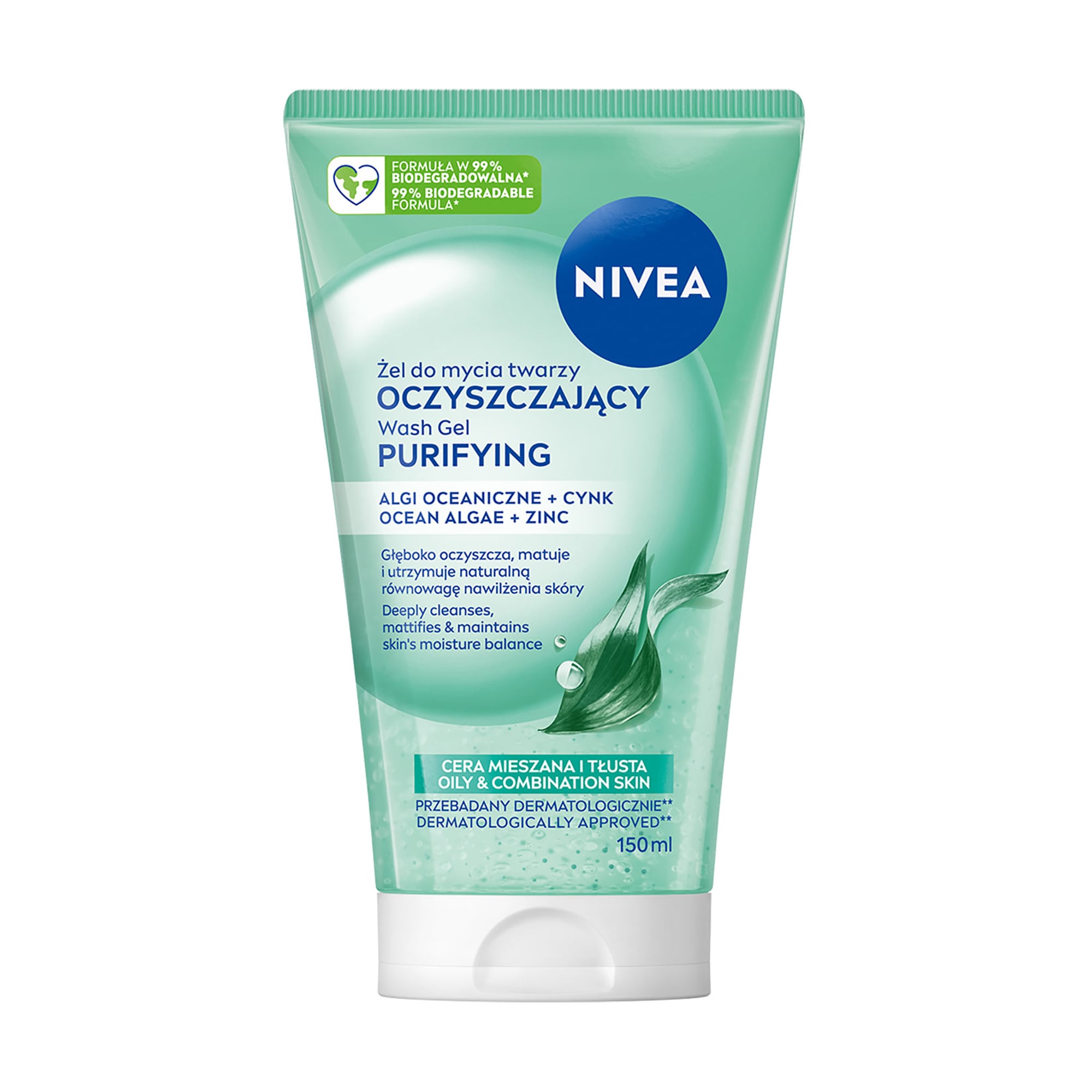 

Очищувальний гель для вмивання обличчя NIVEA із цинком, 150 мл