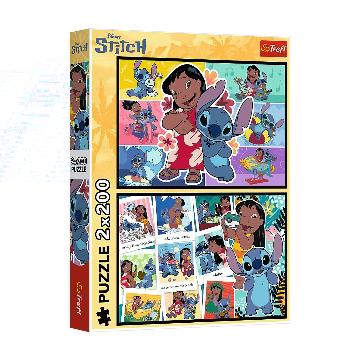 

Пазли Trefl Lilo & Stitch Щасливе життя Стіча, 41*27.5 см, 2*200 елементів (13334)