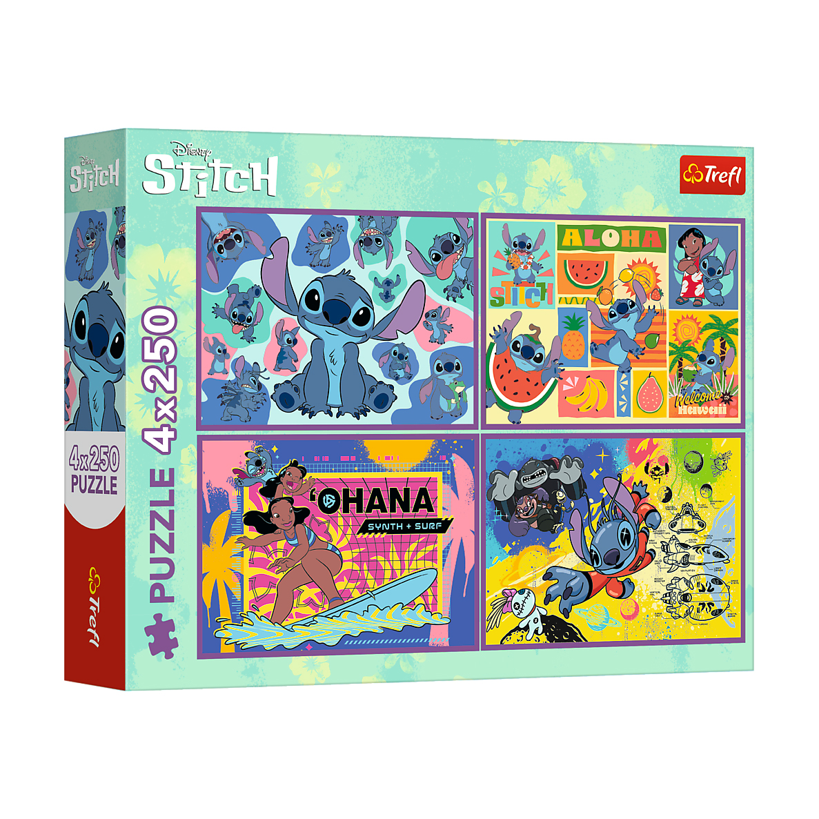

Пазли Trefl Lilo & Stitch Дивовижний Стіч, 33.9*23.8 см, 4*250 елементів (13311)