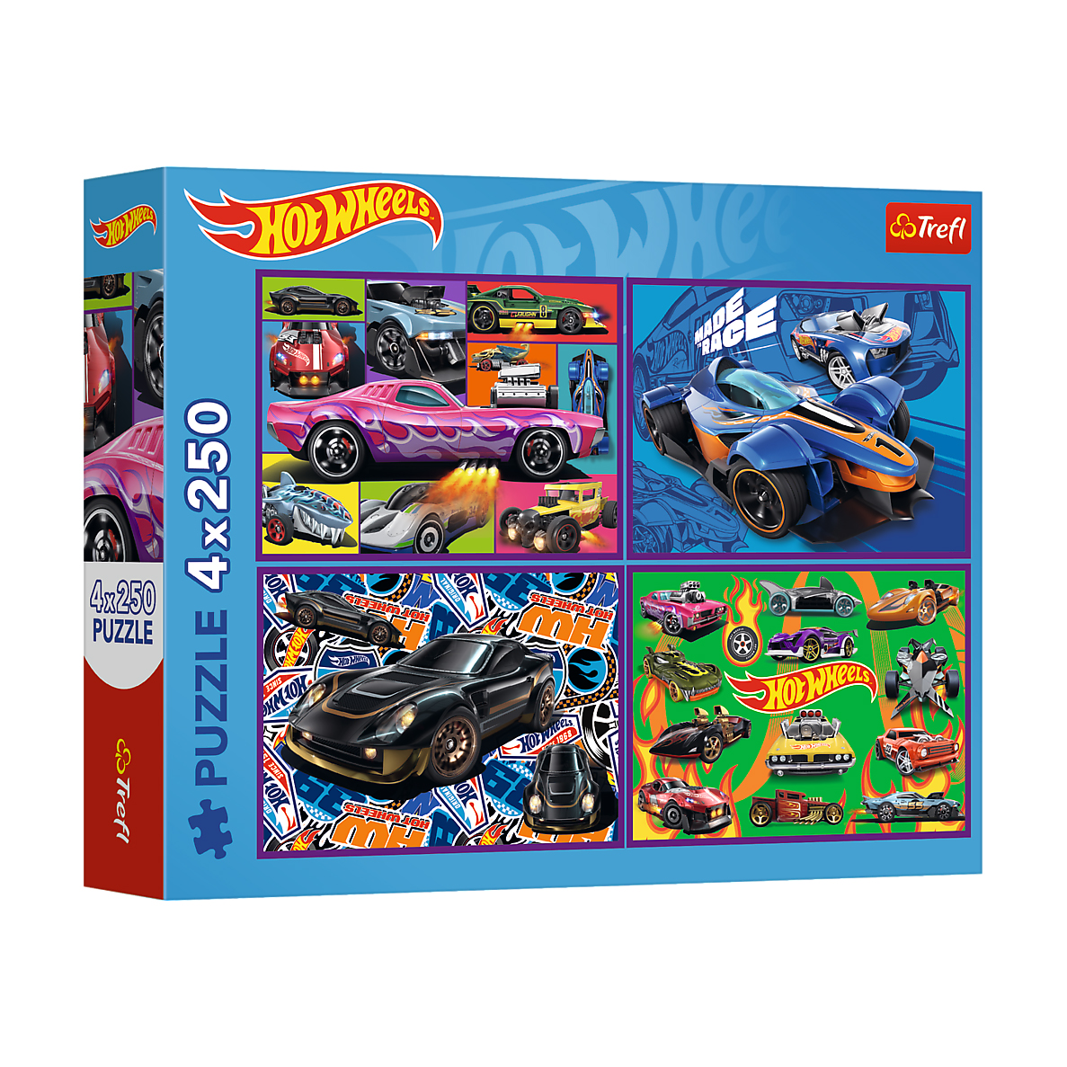 

Пазли Trefl Hot Wheels Гоночний автомобіль, 33.9*23.8 см, 4*250 елементів (13312)