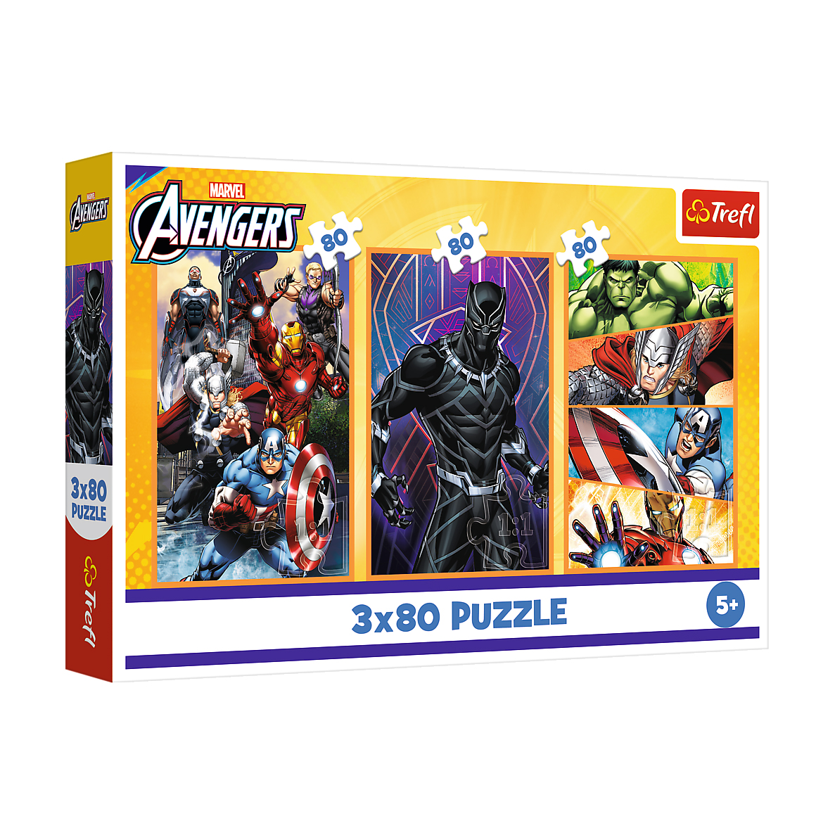 

Пазли 3 в 1 Trefl The Avengers Дні наповнені діями, від 5 років, 27.5*18 см, 3*80 елементів (34883)