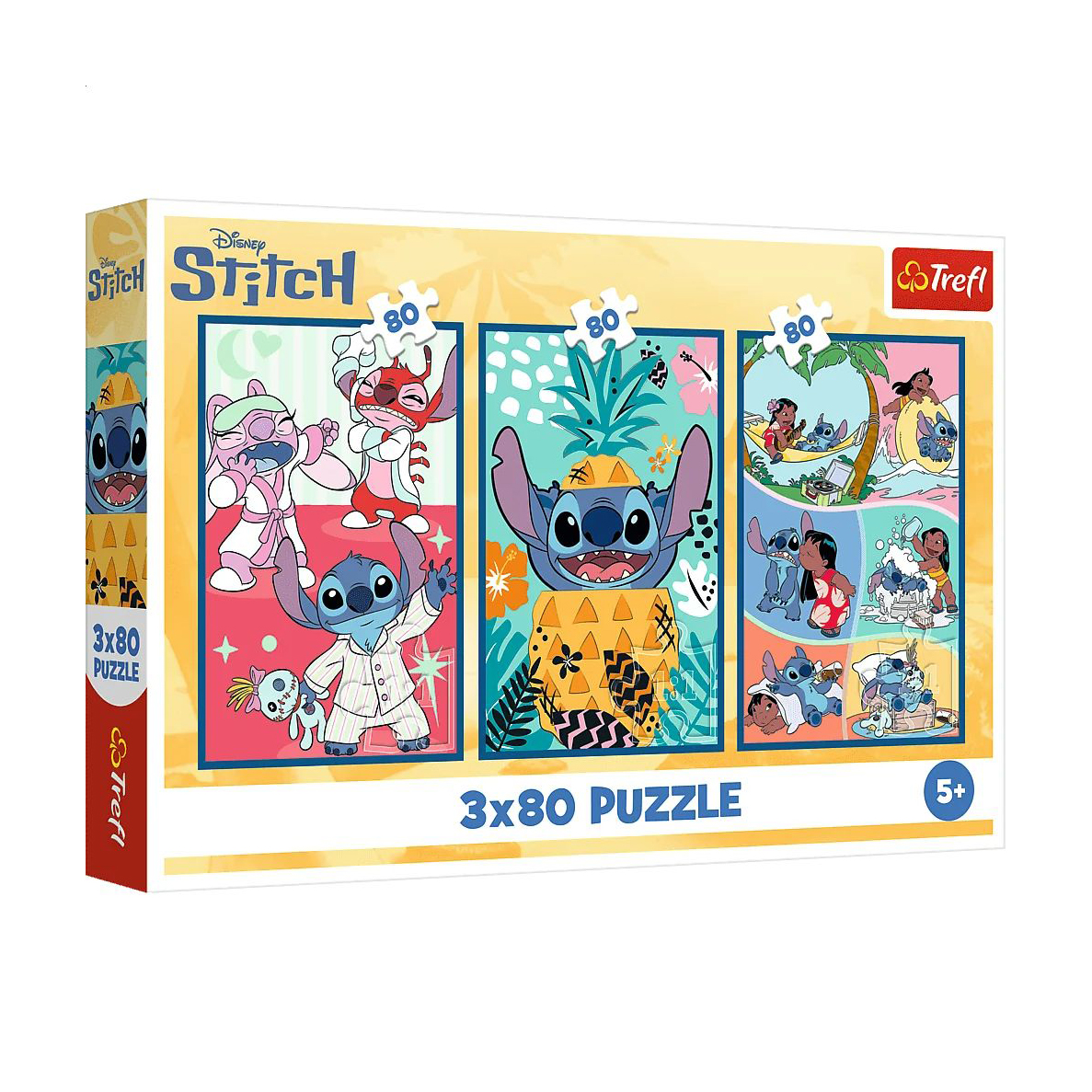 

Пазли 3 в 1 Trefl Lilo & Stitch Світ Cтіча, від 5 років, 27.5*18 см, 3*80 елементів (34885)