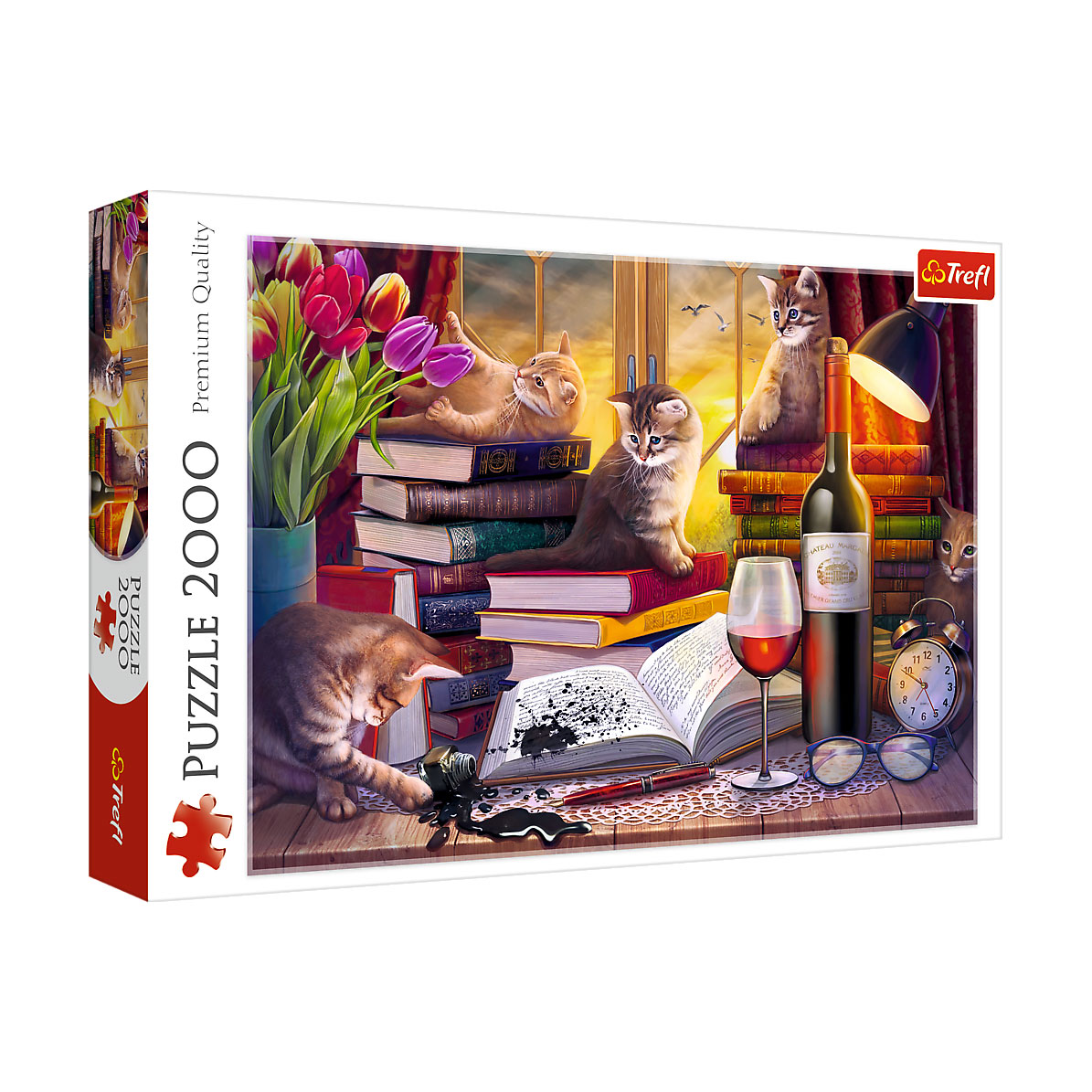 

Пазли Trefl Котячий вечір, від 12 років, 2000 елементів (71263)