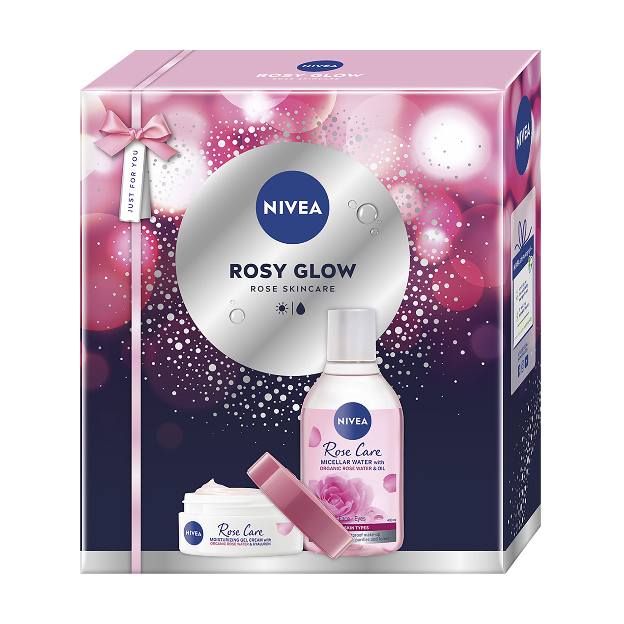 

Подарунковий набір для обличчя NIVEA Rosy Glow (крем, 50 мл + міцелярна вода, 400 мл)