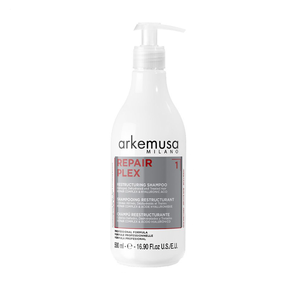 

Відновлюючий шампунь Arkemusa Repair Plex Shampoo для пошкодженого та сухого волосся, з гіалуроновою кислотою, 500 мл