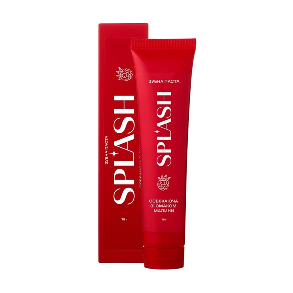 

Освіжальна зубна паста Splash зі смаком малини, 75 г