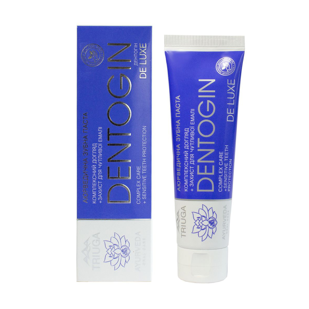 

Аюрведична зубна паста Triuga Dentogin De Luxe Захист для чутливої емалі, 100 г