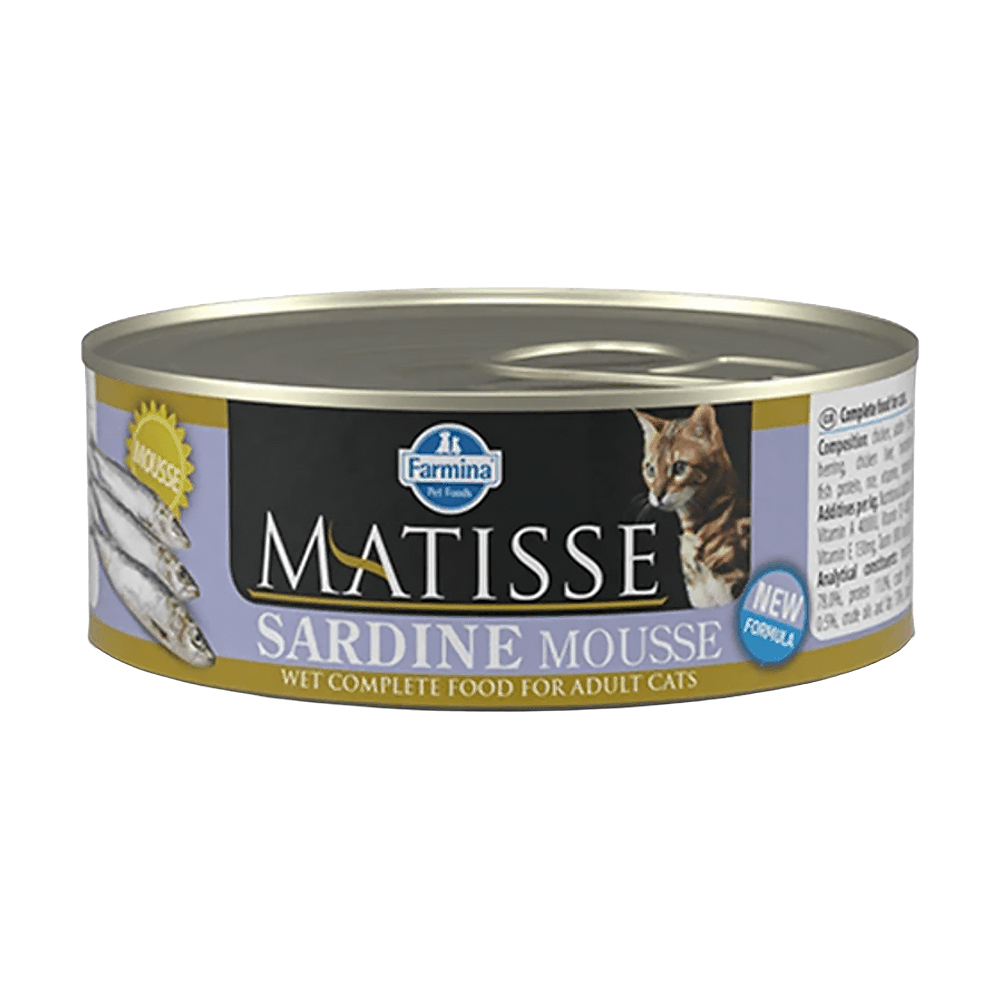 

Вологий корм для котів Farmina Matisse Mousse Sardine з сардиною, 85 г