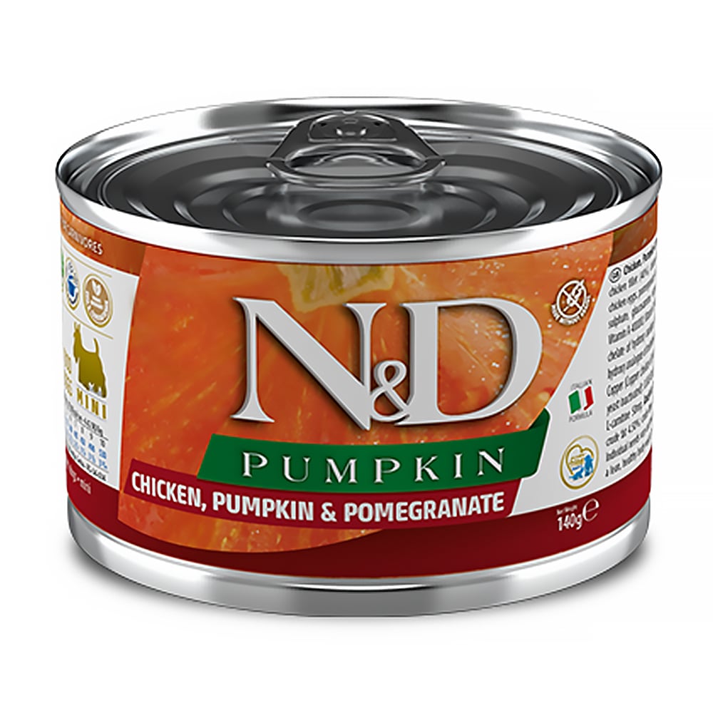 

Вологий корм для собак дрібних порід Farmina N&D Pumpkin з гарбузом, куркою та гранатом, 140 г