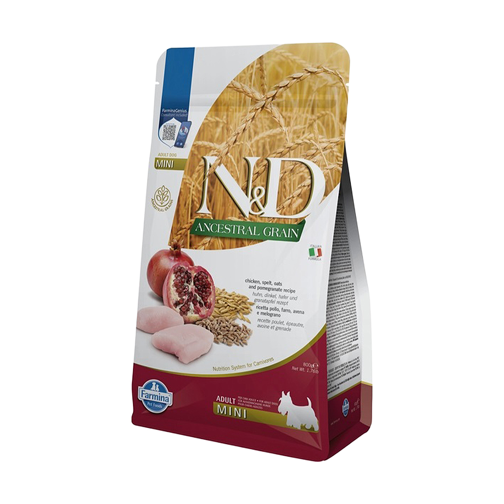

Сухий корм для собак дрібних порід Farmina N&D Ancestral Grain з куркою та гранатом, 800 г