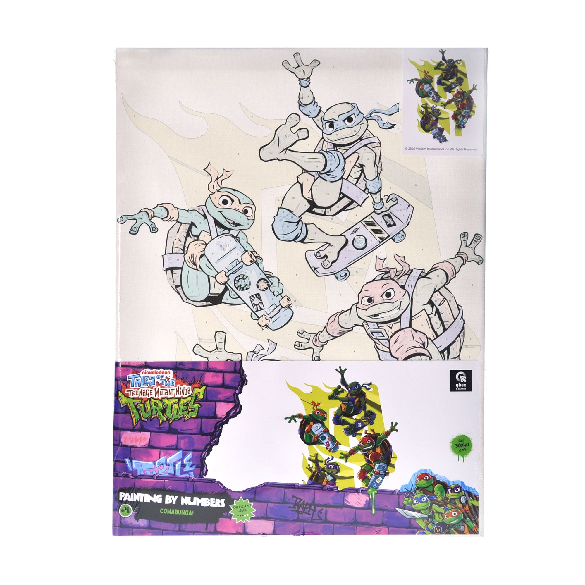 

Картина за номерами Qbee Черепашки Ніндзя: Кавабанга!, 30*40 см (QB914-013)