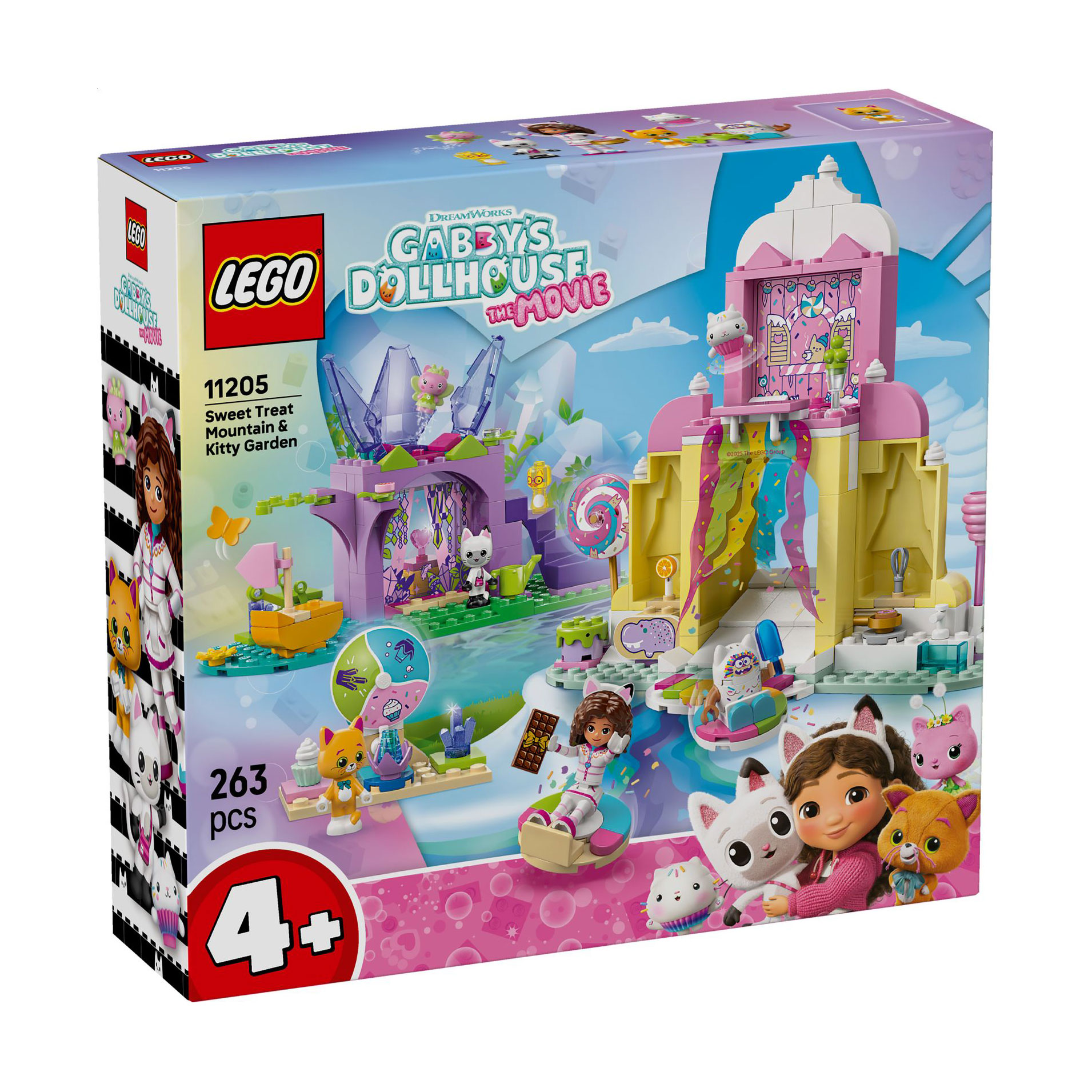 

Конструктор LEGO Gabby's Dollhouse Гора солодощів і сад Кітті, 263 деталі, від 4 років (11205)