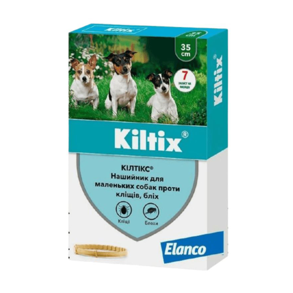 

Нашийник для маленьких собак Elanco Kiltix проти кліщів та бліх, 35 см
