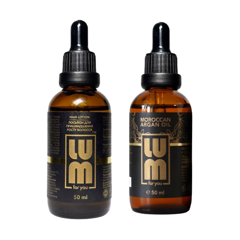 

Набір для волосся LUM Активна стимуляція росту та густини. Reset Duet (лосьйон, 50 мл + арганова олія, 50 мл)