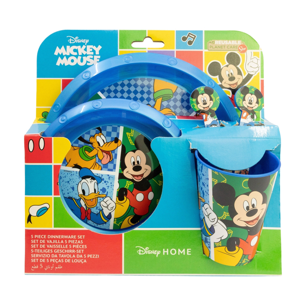 

Дитячий набір посуду Stor Mickey від 3 років, 5 предметів (81115)