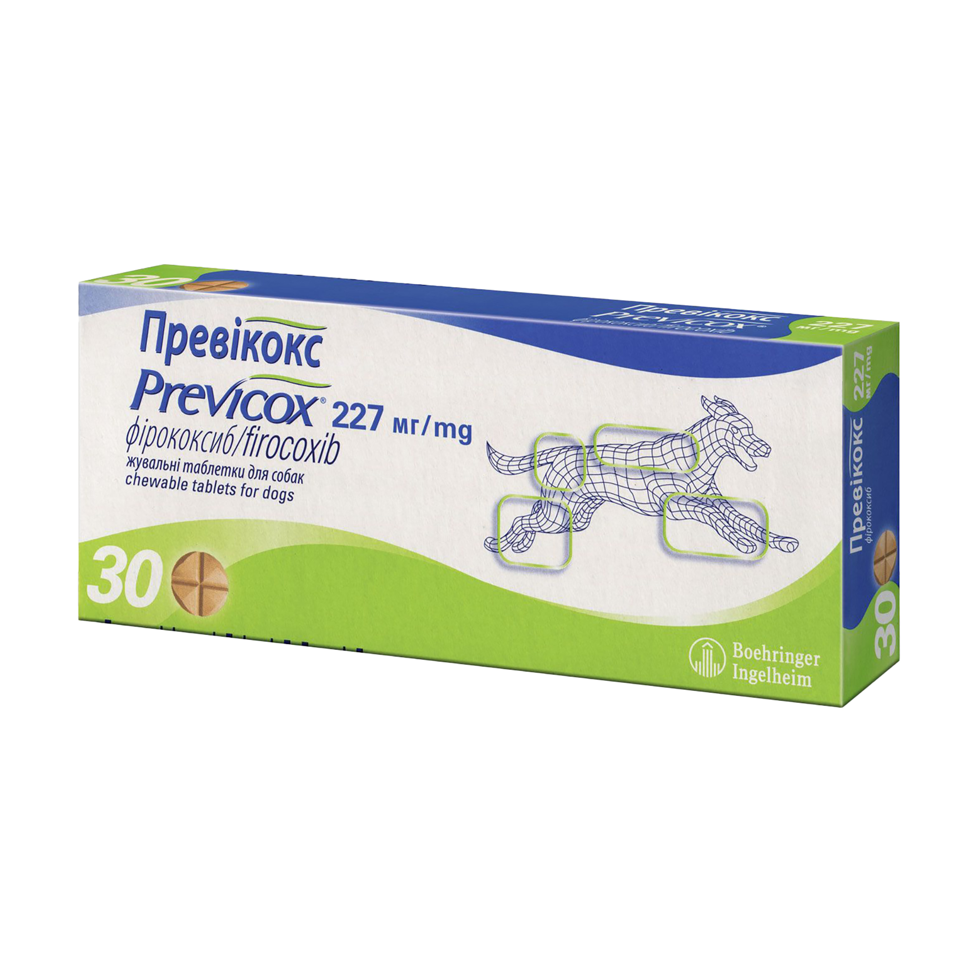 

Таблетки для собак Boehringer Ingelheim Previcox 227 мг, проти остеоартриту, 30 шт