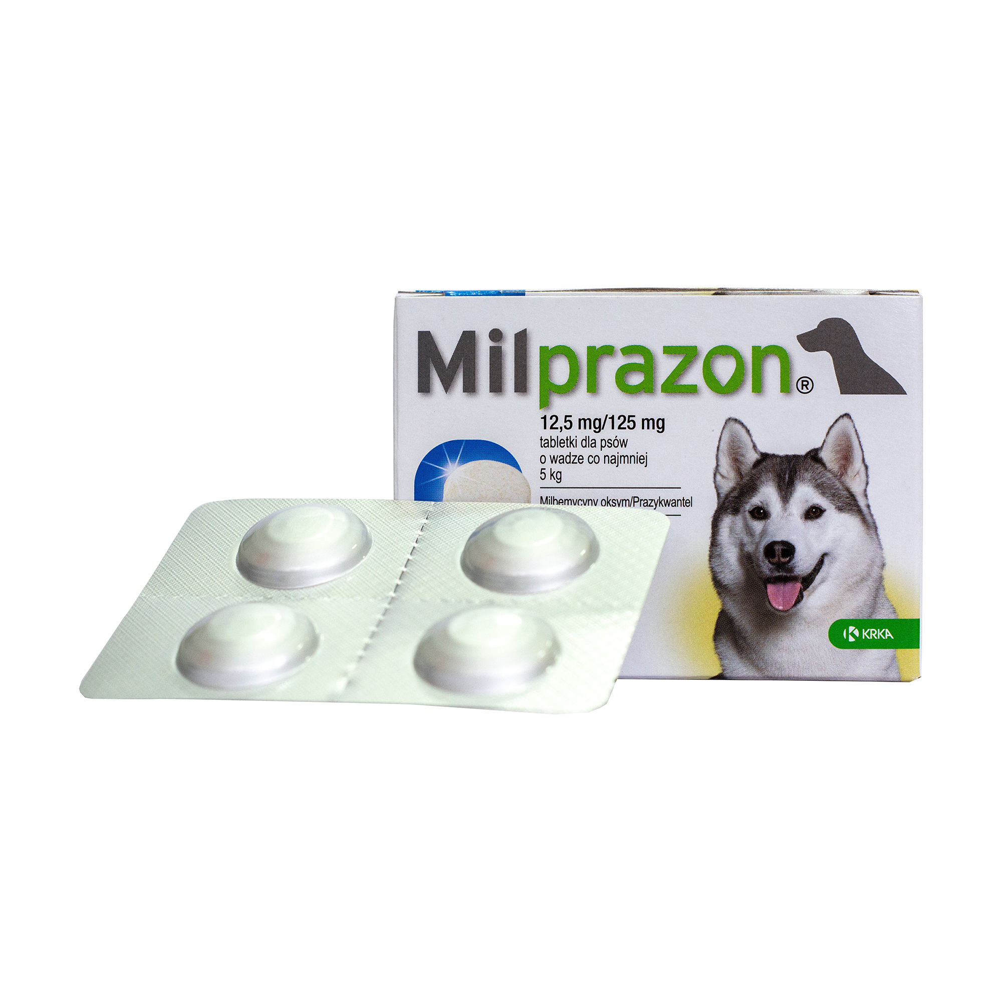 

Таблетки для собак KRKA Milprazon 12.5-125 мг, проти глистів, 4 шт