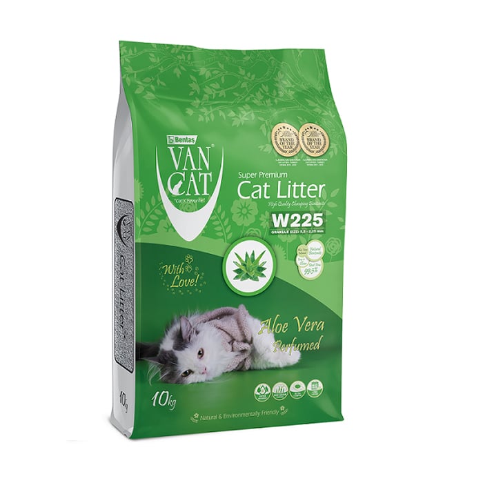 

Уцінка! Бентонітовий наповнювач для котячого туалету VanCat Super Premium з ароматом алое вера, 10 кг
