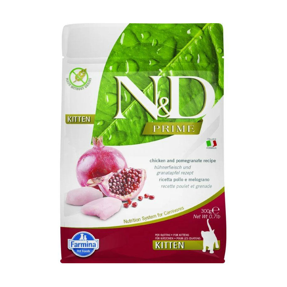 

Беззерновий сухий корм для кошенят Farmina N&D Prime Kitten з куркою та гранатом, 300 г