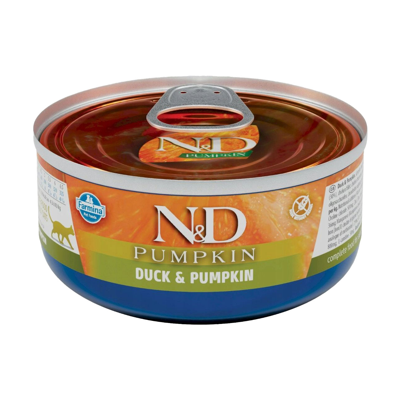 

Беззерновий вологий корм для котів Farmina N&D Pumpkin з гарбузом та качкою, 70 г