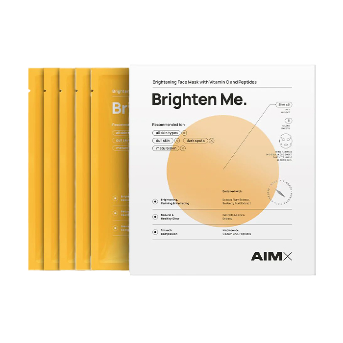 

Тканинна маска для обличчя AIMX Brighten Me Face Mask With Vitamin C And Peptides, 5*25 мл