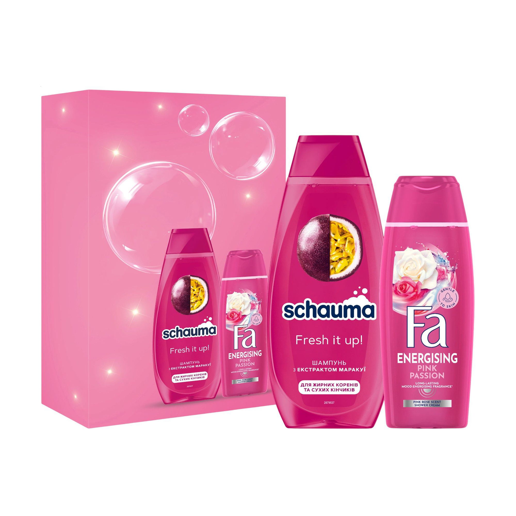 

Набір Schauma жіночий (шампунь для волосся, 400 мл + гель для душу, 250 мл)
