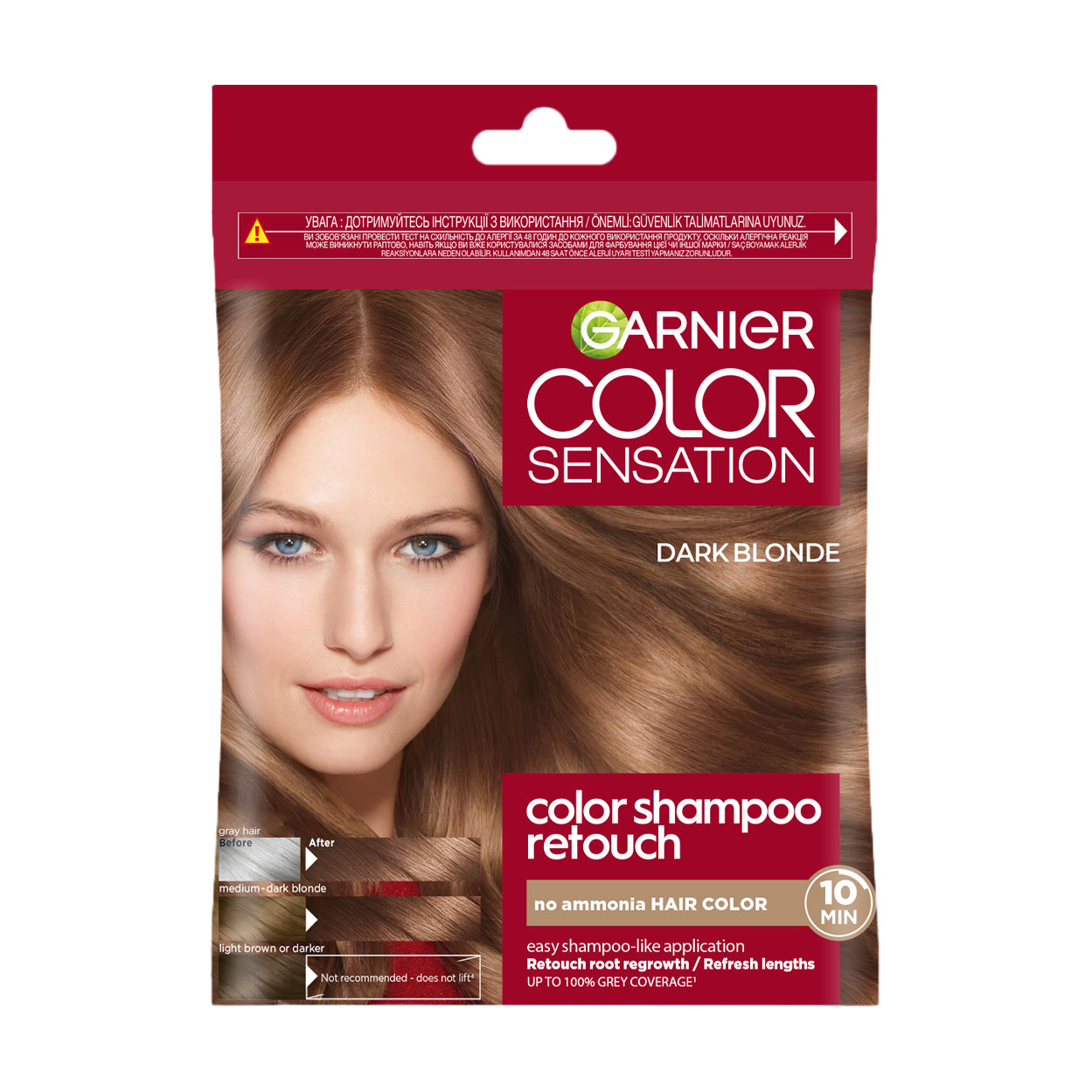 Крем-фарба для волосся без аміаку Garnier Color Sensation Color Shampoo Retouch 6.0 Русявий, 40 мл