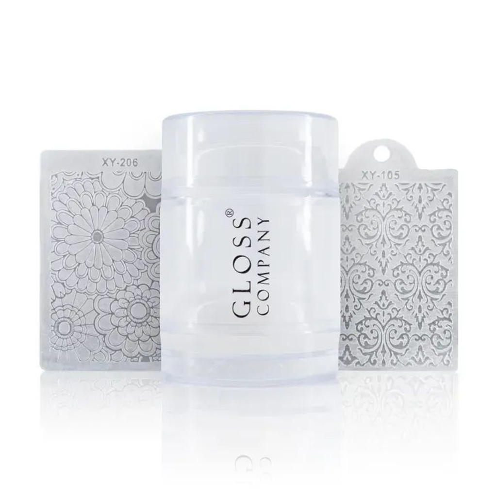 

Набір для стемпінгу Gloss (двосторонній штамп, 1 шт + скрапери, 2 шт)