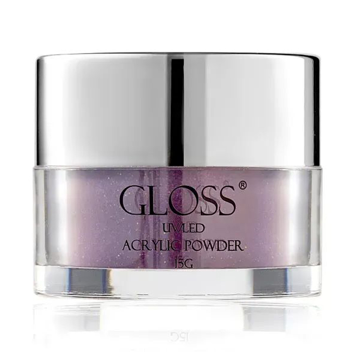 

Акрилова пудра для нігтів Gloss UV/LED Acrylic Powder 030 Блідо-фіолетовий з фіолетовим та золотистим мікроблиском, 15 г