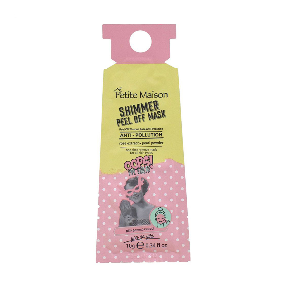 

Маска-плівка для обличчя Petite Maison Shimmer Peel Off Mask Anti-Pollution з пудрою перлів, 10 г